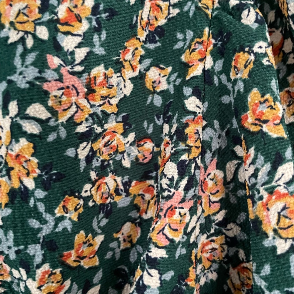 Max studio size small green floral wrap dress - Picture 2 of 5